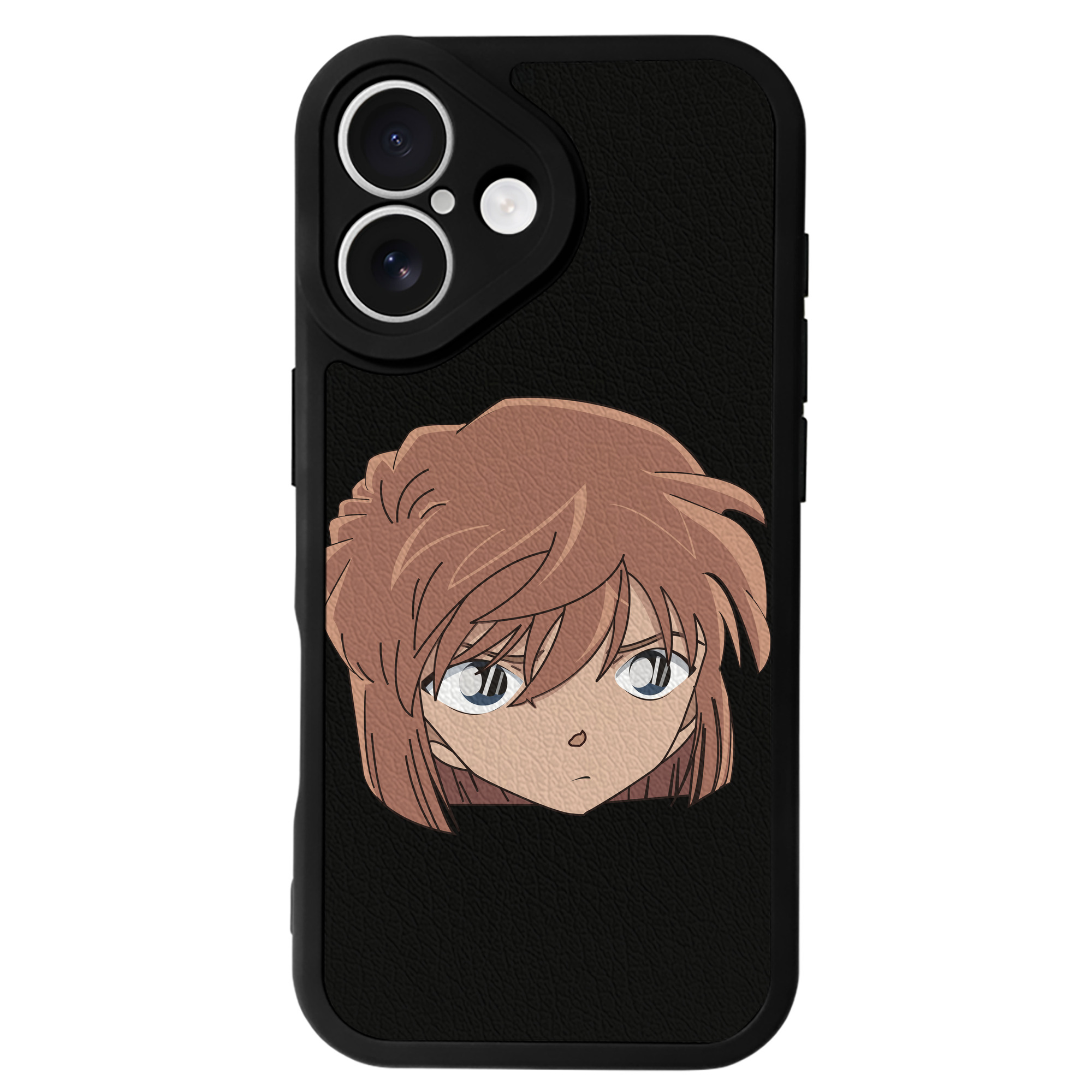 （画像用） 名探偵コナン 灰原 哀 はいばら あい Detective Conan Anita Hailey、Vi Graythorn Haibara Ai 【iPhone 16シリーズ対応】シリコンスマホケース（レザー調） 材質：シリコン